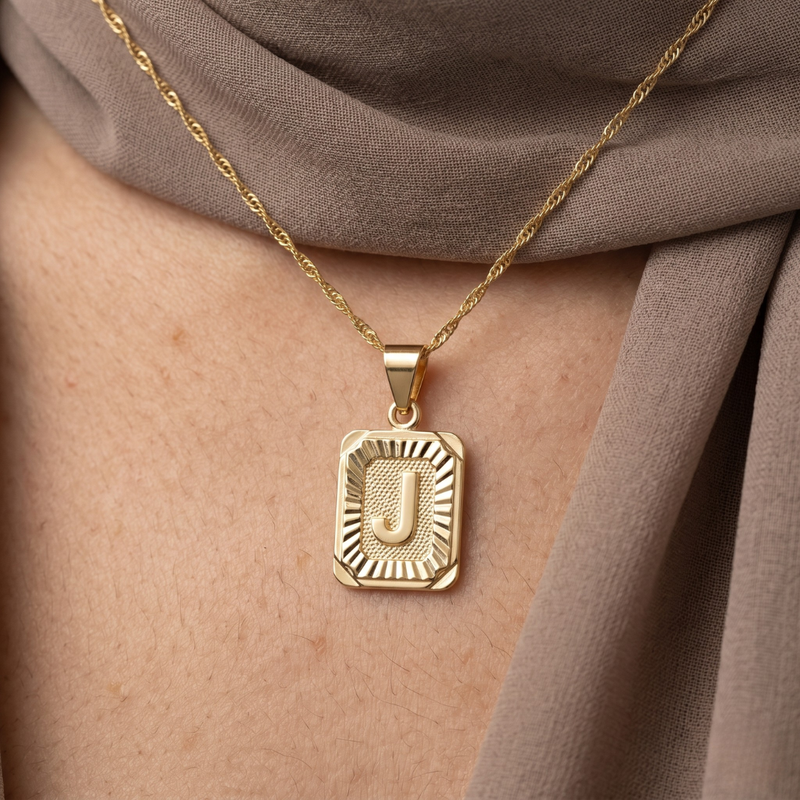 Medallion Initial Necklace