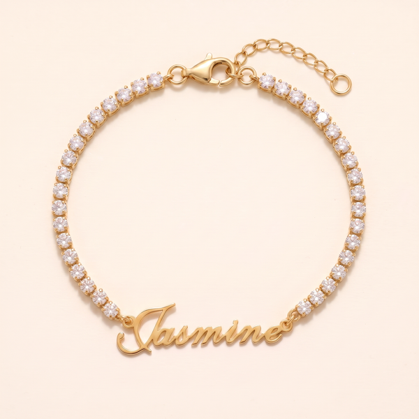 English Zircon Name Bracelet