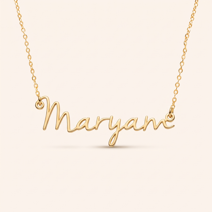 English Signature Name Necklace