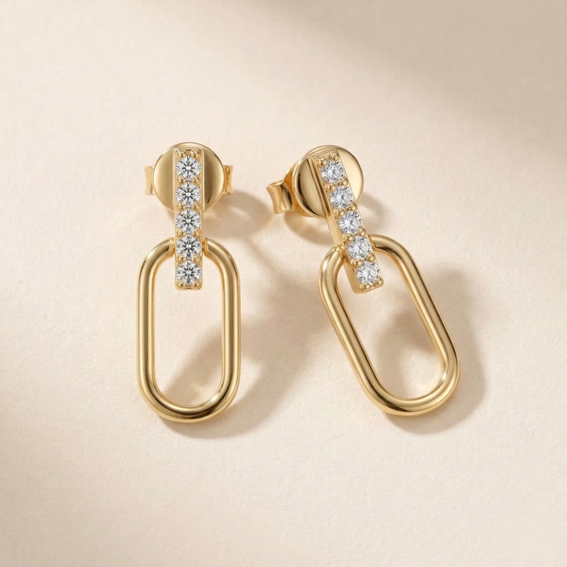 Najwa Moissanite Drop Earrings