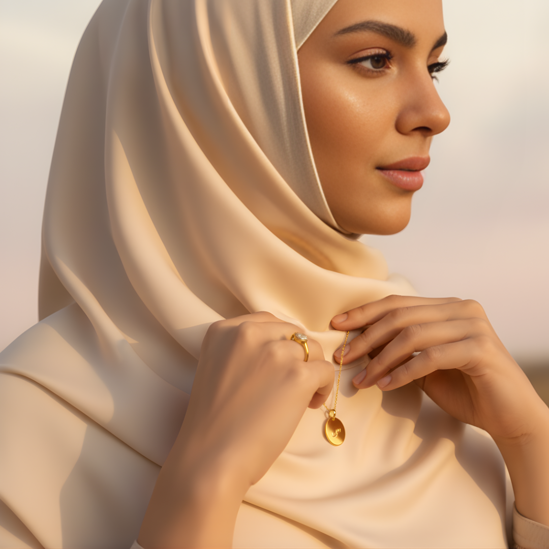 Arabic Letter Necklace 18k