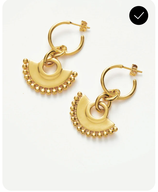 Zenyu Fan Chandelier Hoop Earrings