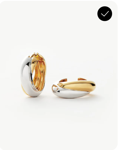 Lucy Williams Chunky Entwine Medium Hoop Earrings