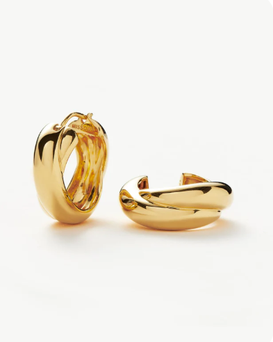 Lucy Williams Chunky Entwine Medium Hoop Earrings