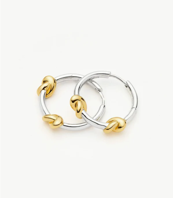 Lucy Williams Knot Small Hoop Earrings