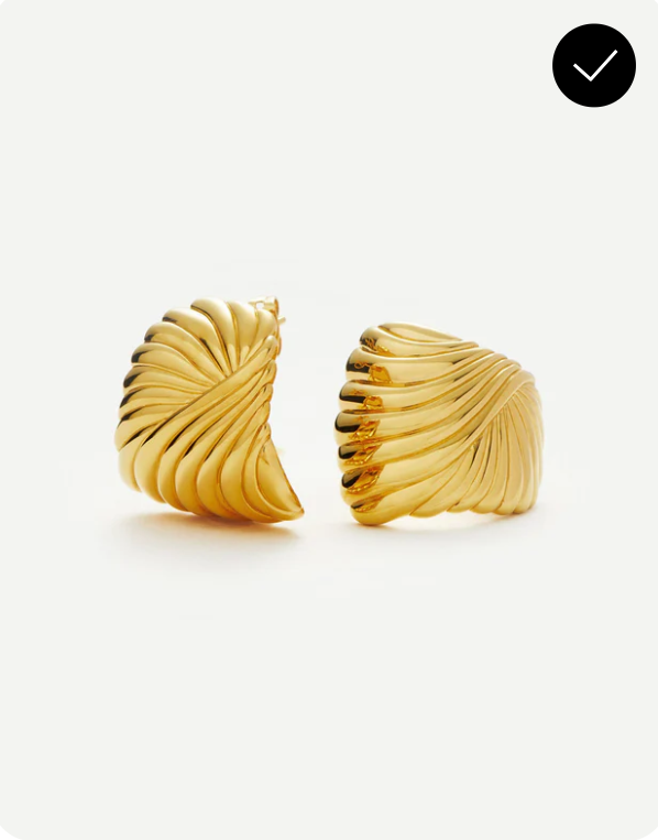 Ripple Oversized Stud Earrings