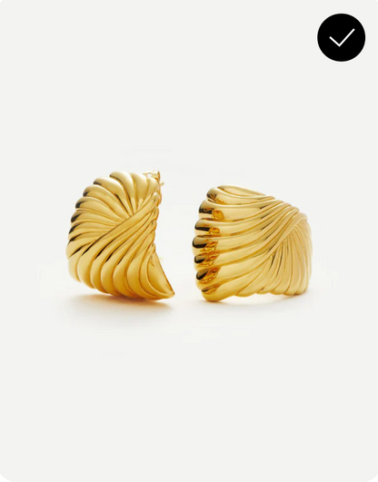 Ripple Oversized Stud Earrings