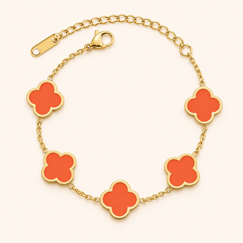 Zahra Clover Bracelet, orange