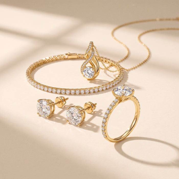 The Noor Moissanite Set
