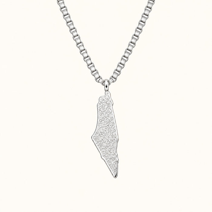 Palestine Map Necklace | Men