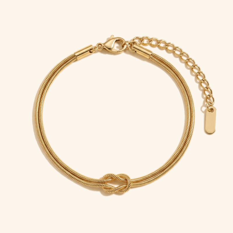 Wisal Knot Bracelet in 18K gold plating - Gold finish